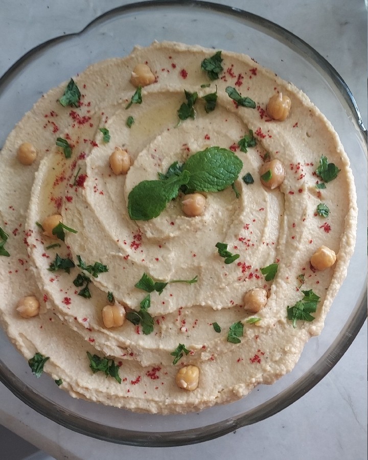 عکس حمص ( هوموس) دسر لبنانی