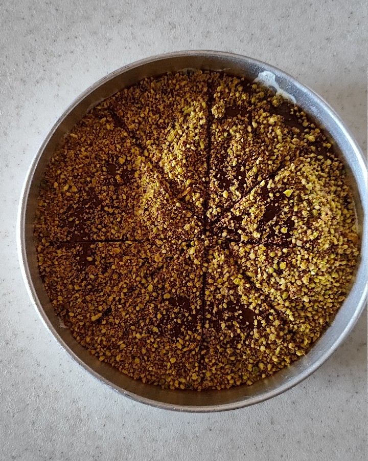 عکس کیک خیس پسته ای 