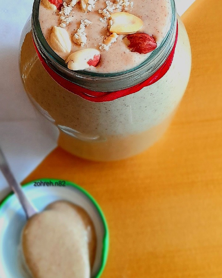 عکس کره بادام زمینی خانگی