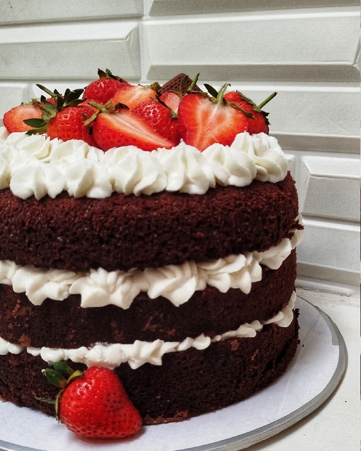 عکس کیک شکلاتی ساده