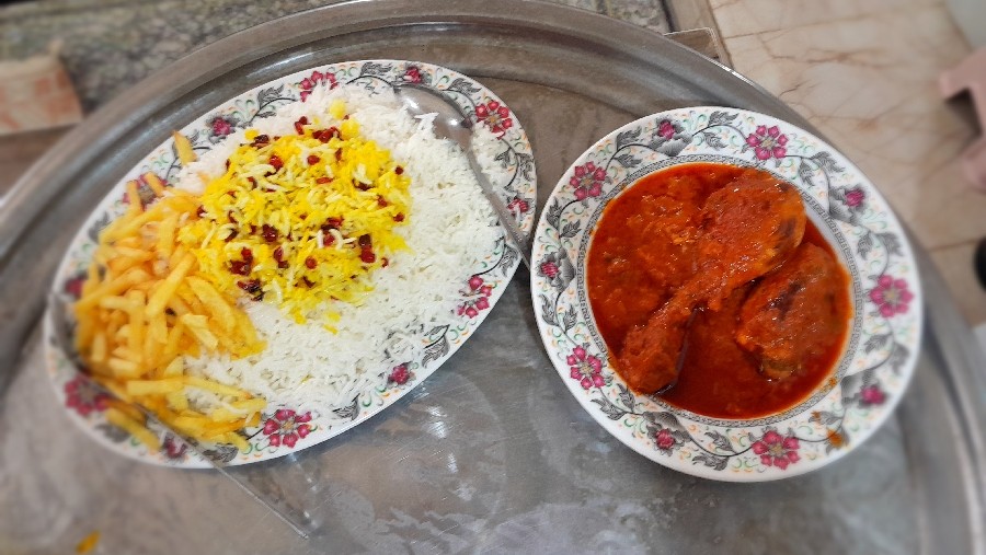 عکس زرشک پلو با مرغ