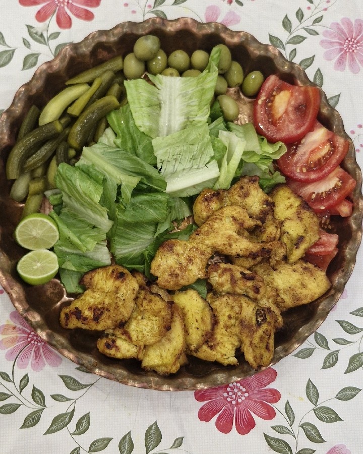 عکس استیک مرغ جای همه دوستان خالی