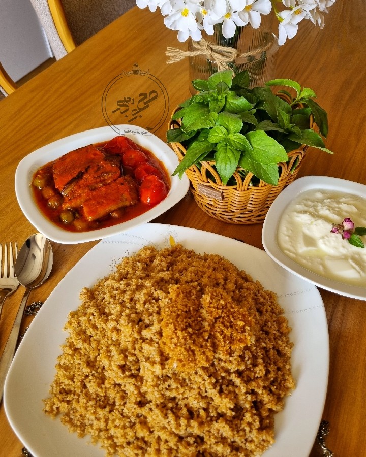 عکس خوراک بادمجون و للک