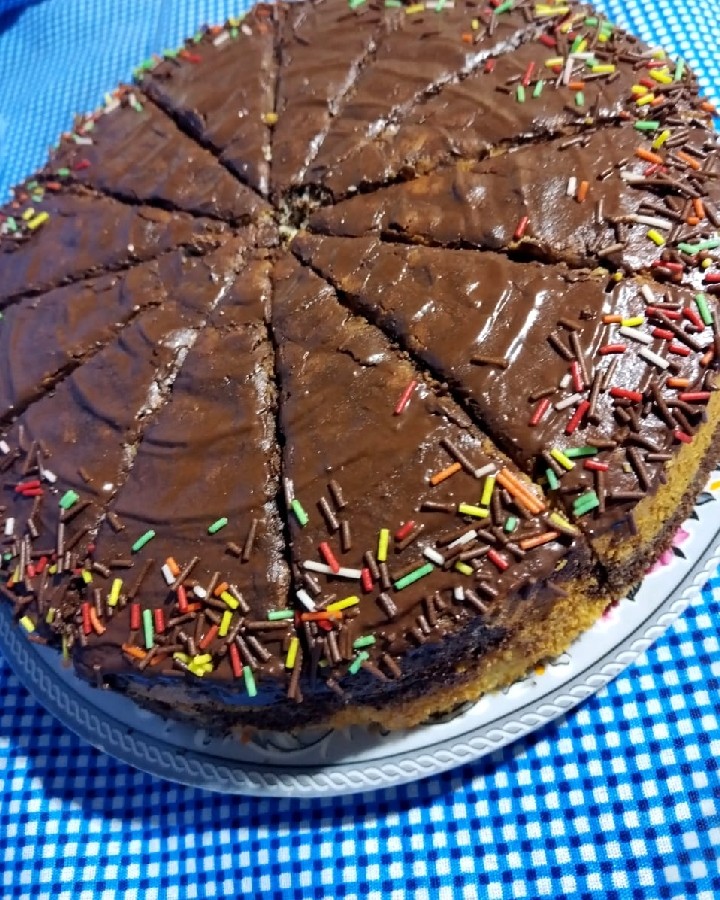 عکس کیک عصرانه دورنگ