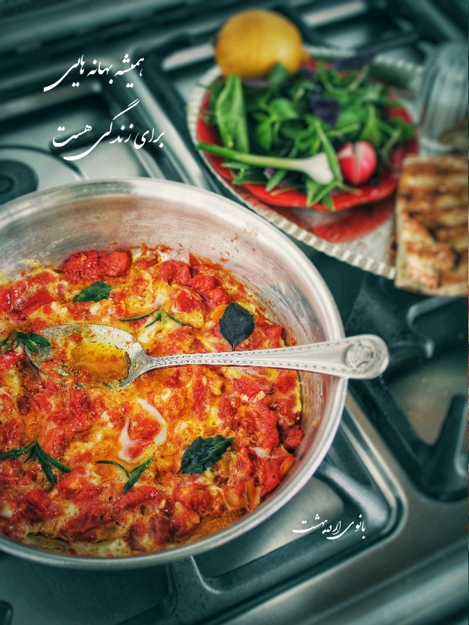 عکس املت گوجه فرنگی