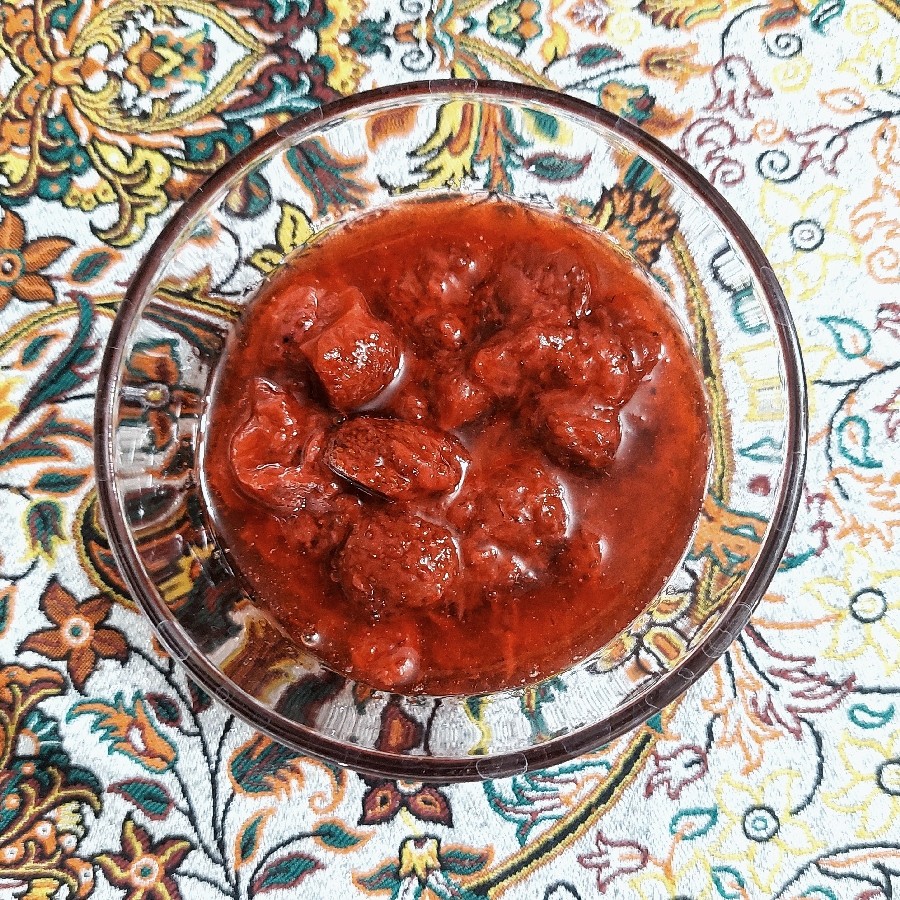 عکس مربا توت فرنگی رژیمی