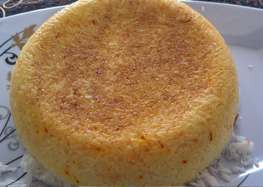 عکس تهچین مرغ