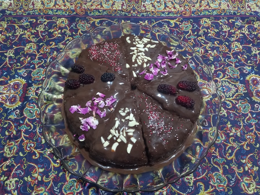 عکس کیک خیس شکلاتی