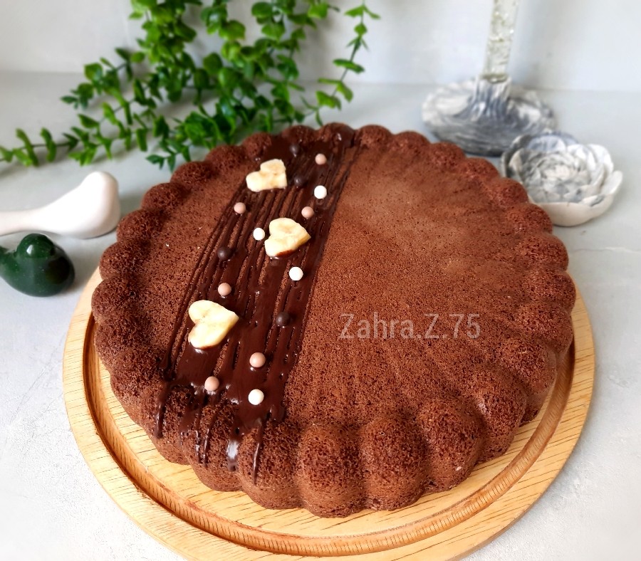 عکس کیک موز و شکلات