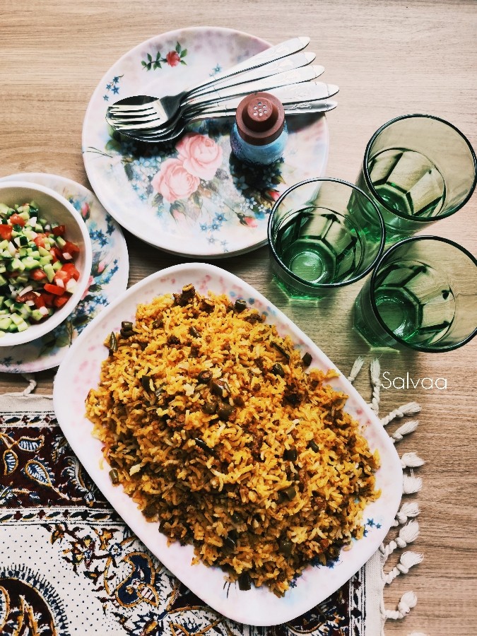 عکس لوبیا پلو