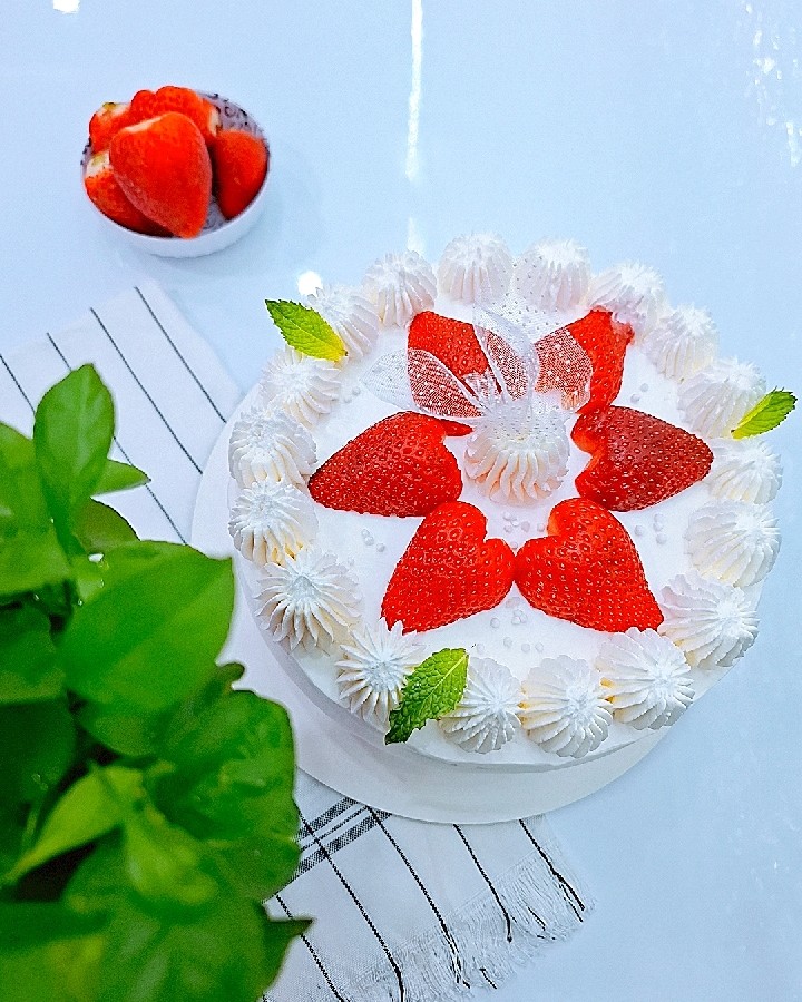 عکس کیک خامه ای