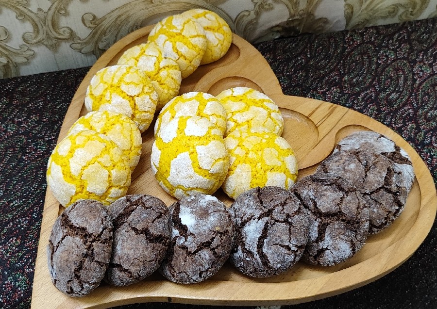 عکس کرینکل شکلاتی و زعفرونی