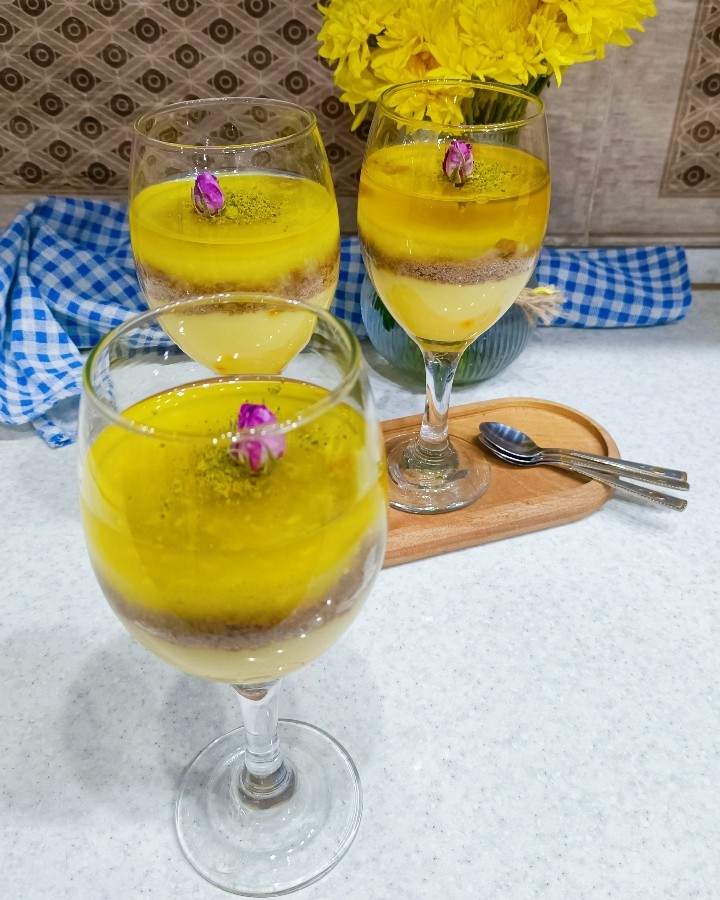 عکس دسر کاسترد و ژله 