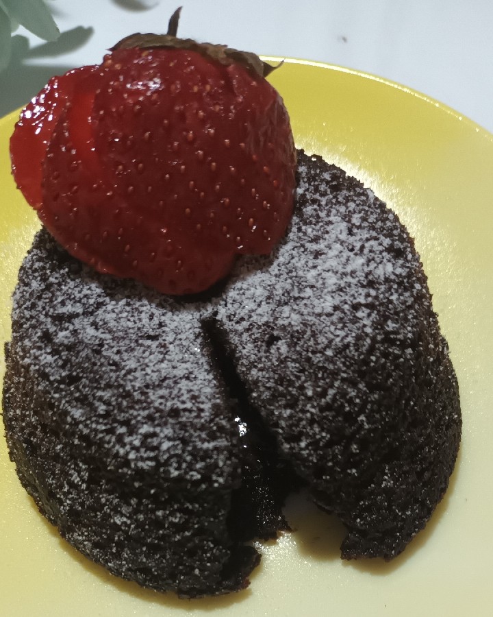 عکس کیک آتشفشان (مذاب)