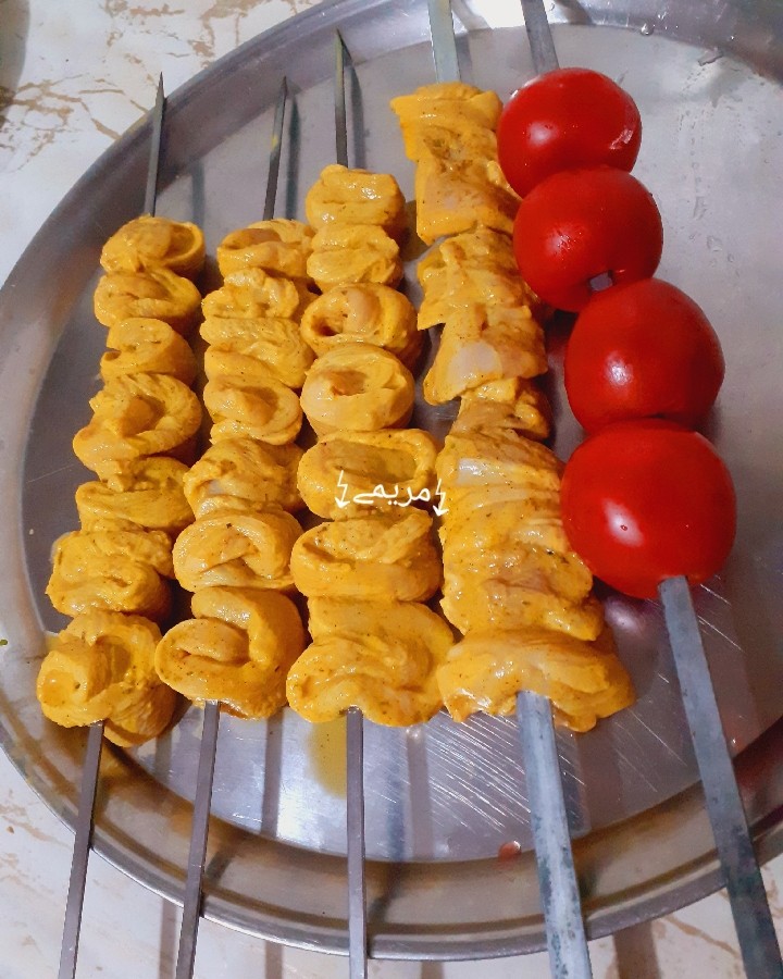 عکس کباب مرغ حلزونی