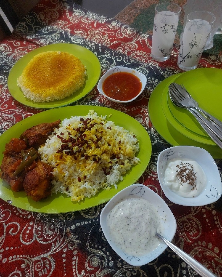 زرشک پلو با مرغ