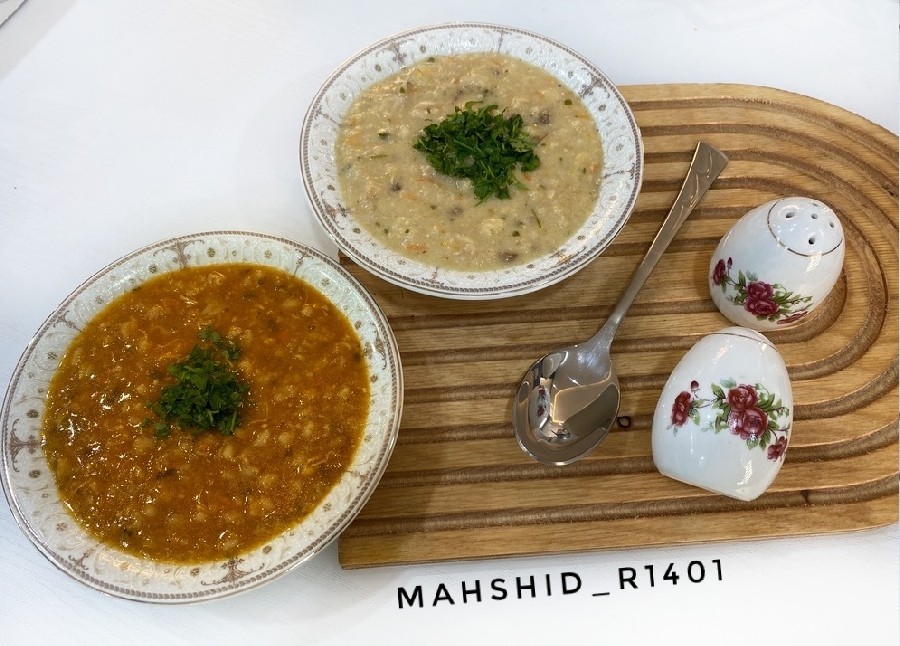 عکس سوپ شیر و سوپ جو