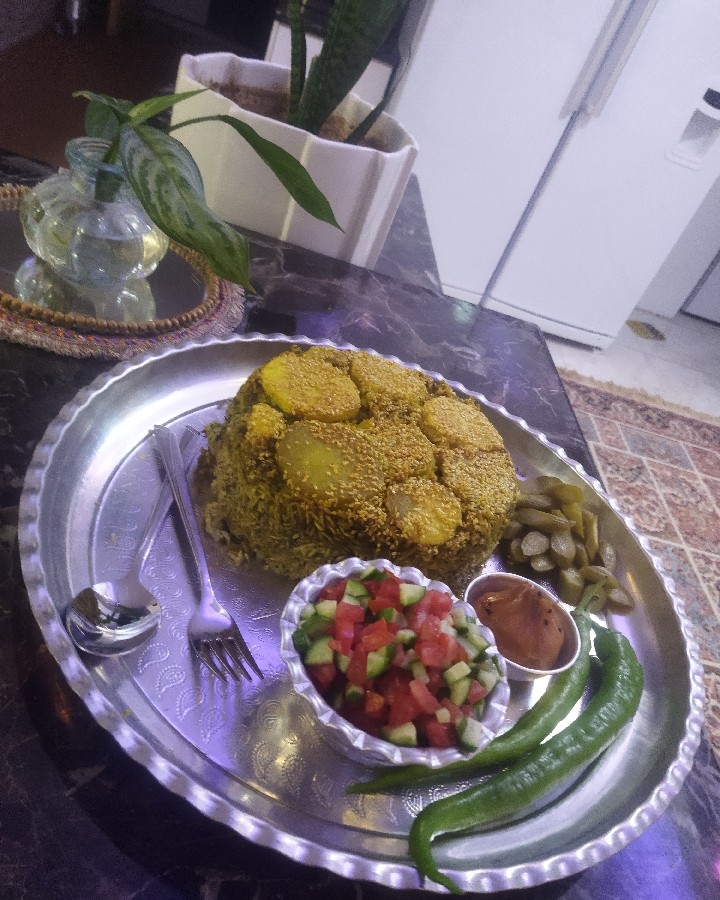 عکس پلو شوید و تن ماهی
