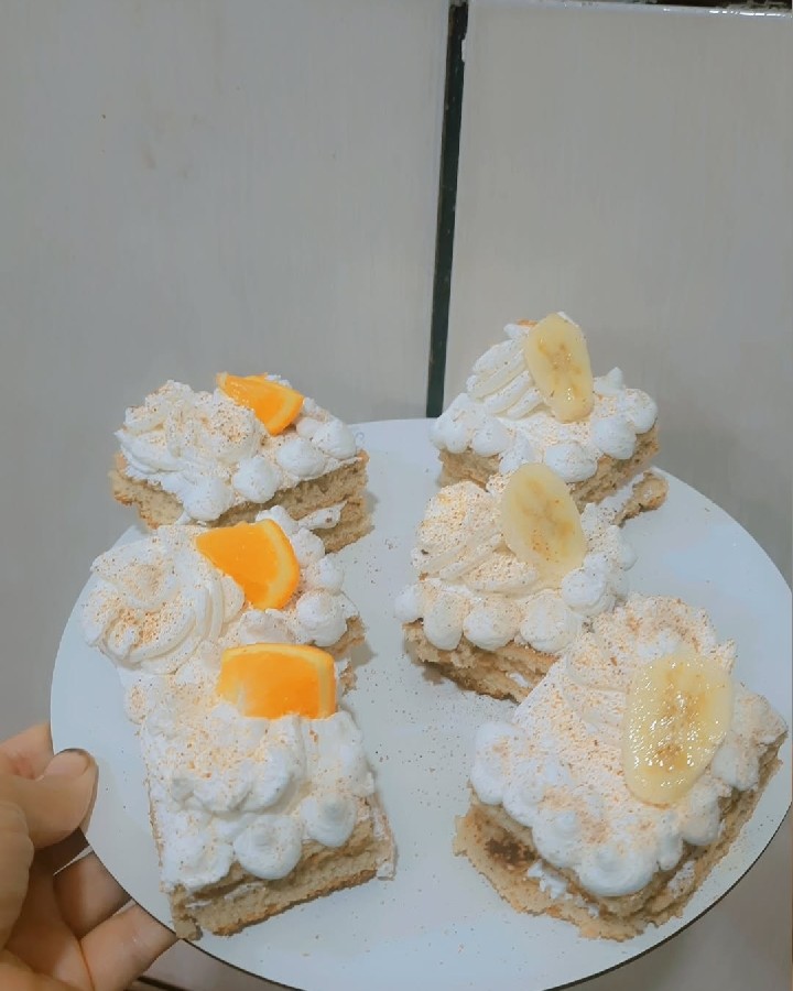 عکس کیک خامه ای تخته ای 