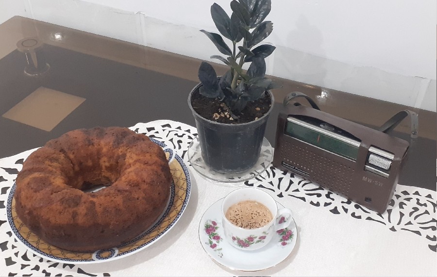 عکس کیک گلاب زعفرون