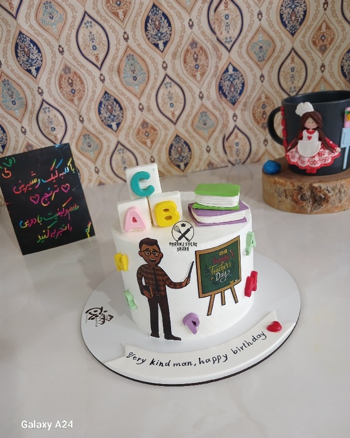 عکس کیک معلم انگلیسی
