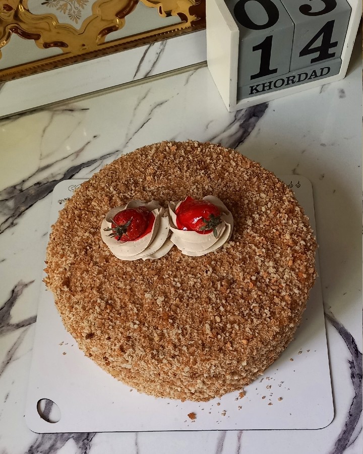 عکس کیک نسکافه ای ناپلئونی 