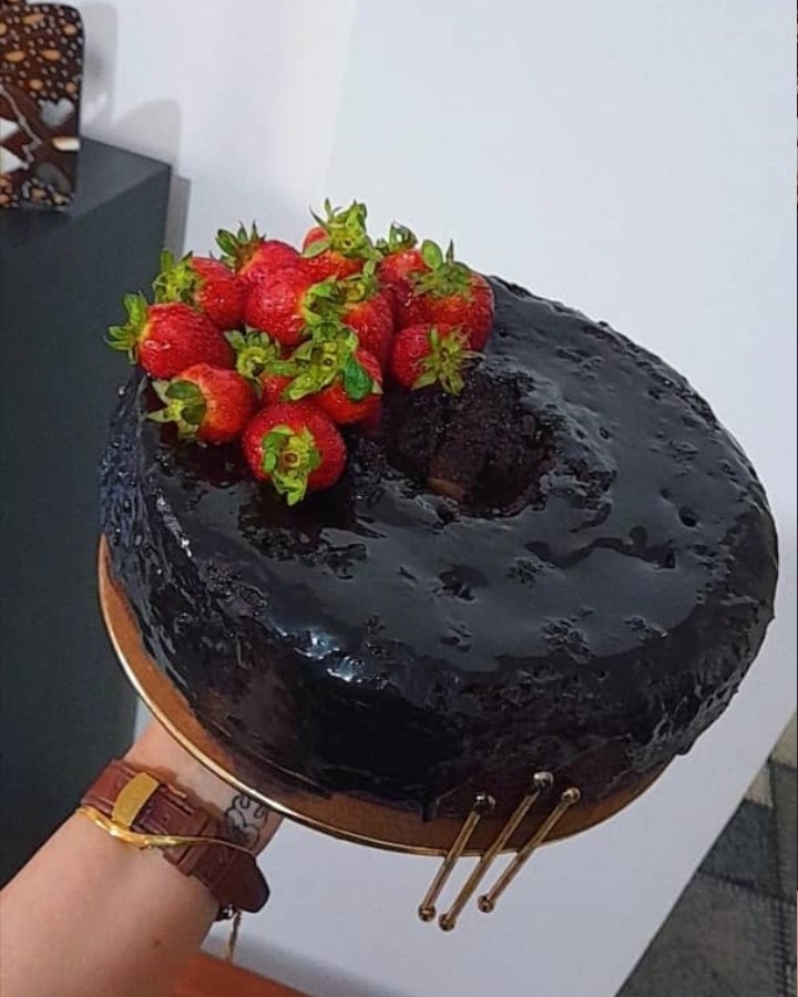 عکس کیک خیس شکلاتی