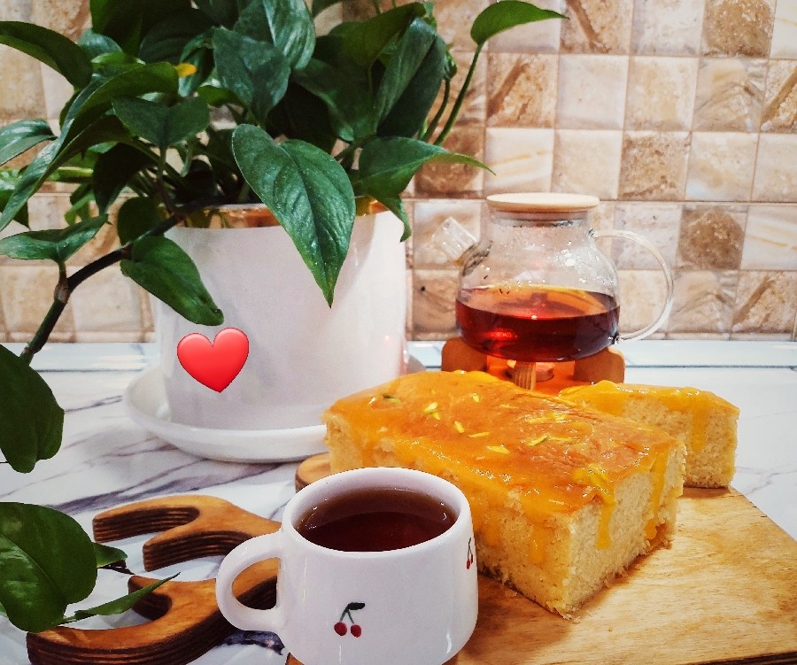 عکس کیک زردآلو