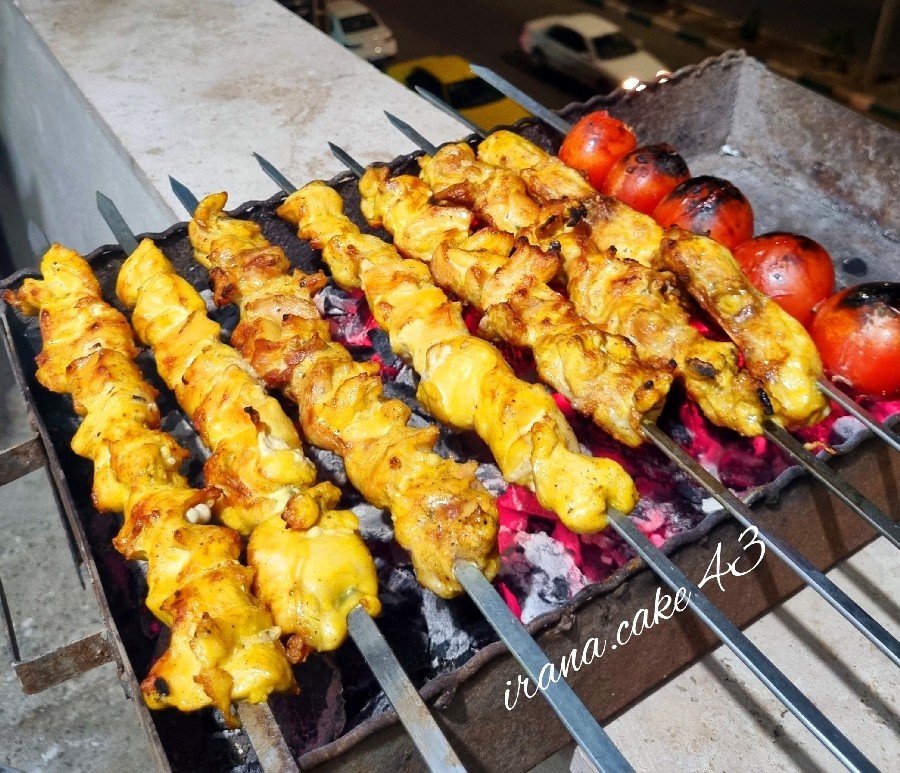 عکس کباب مرغ زعفرانی