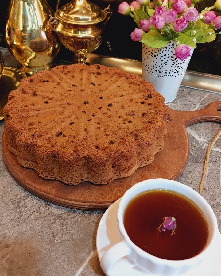 عکس کیک کشمش وگردو