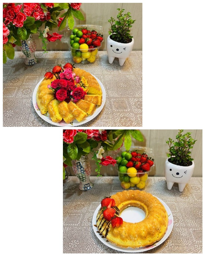 عکس کیک پرتقال نارگیلی 
