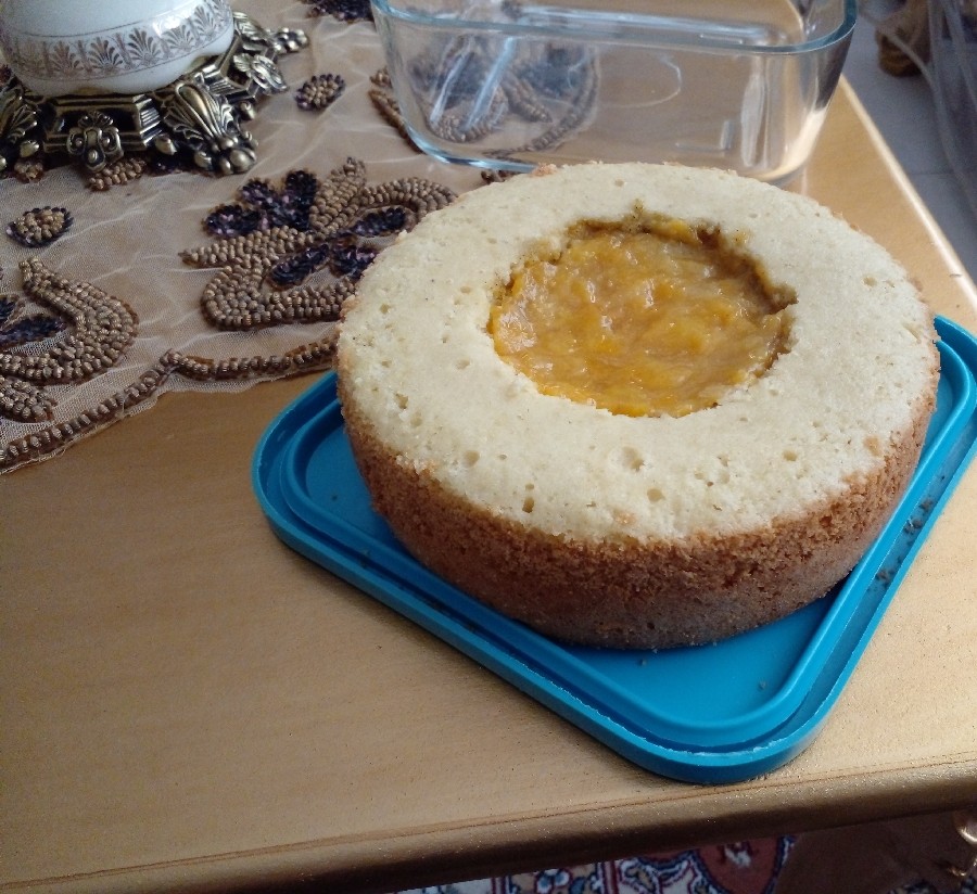 عکس کیک مربای زردآلو 