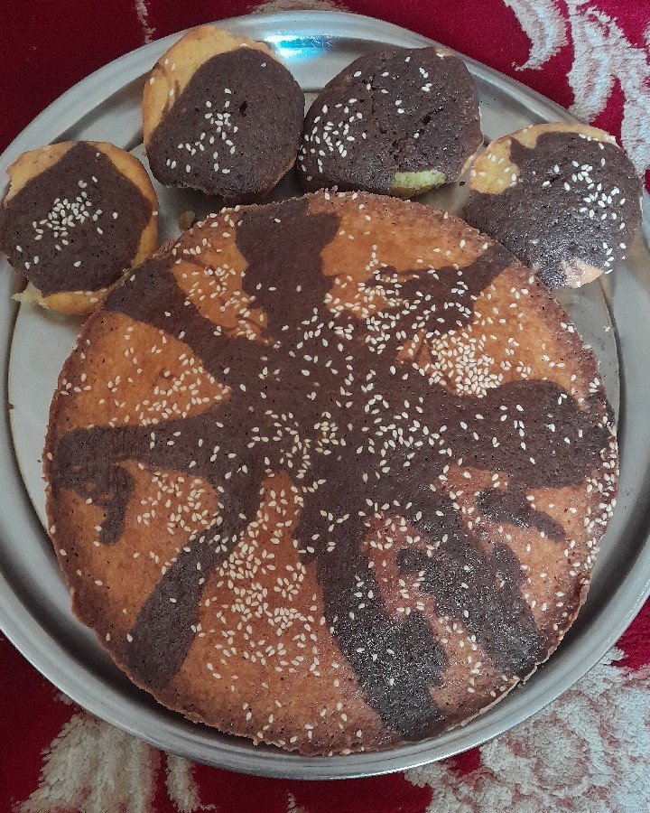 عکس کیک دو رنگ
