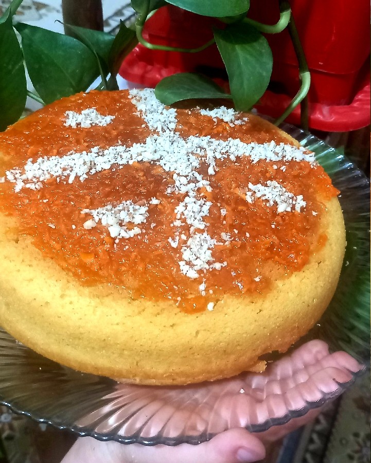 عکس کیک گلاب و زعفران