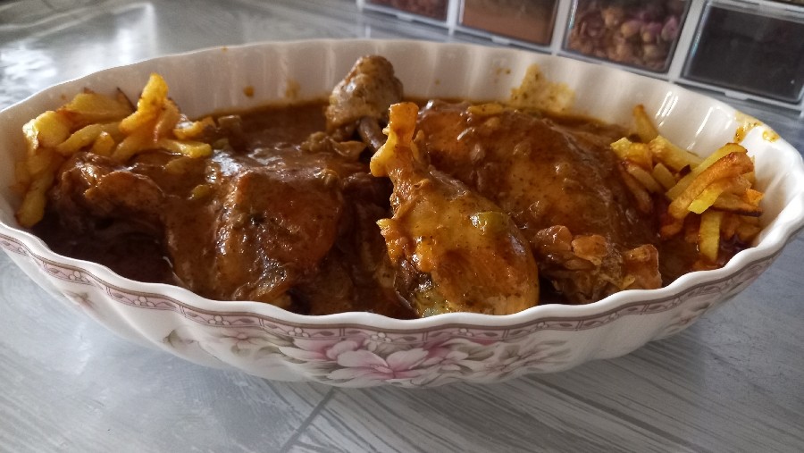 عکس #مرغ ترکی و ته چین باقالی