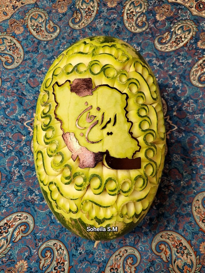 عکس حکاکی هندوانه 