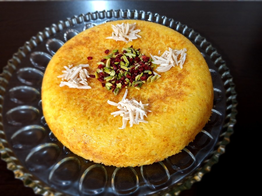عکس تهچین مرغ