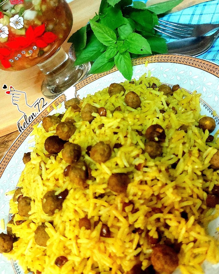 عکس عدس پلو مخلوط