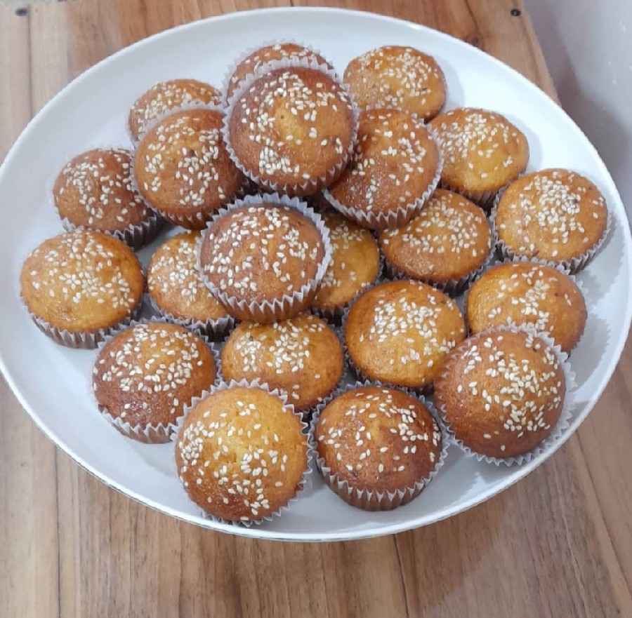 عکس کاپ‌کیک کنجدی 
