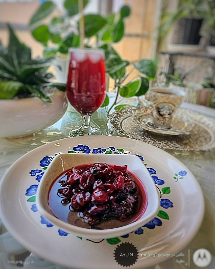 عکس مربا و شربت آلبالو