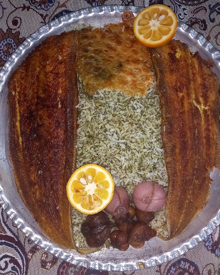 عکس سبزی پلو با ماهی