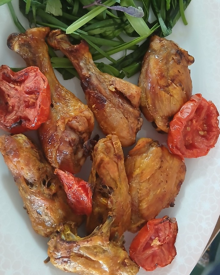 عکس مرغ سوخاری 
بدون ذره ی روغن
