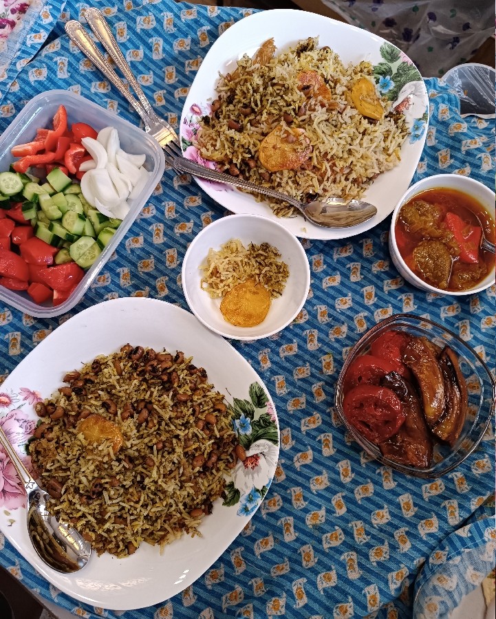 عکس پلو شوید لوبیا
