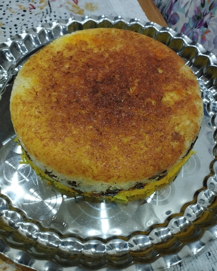 عکس لوبیاپلو، با ته دیگ 
ته چین