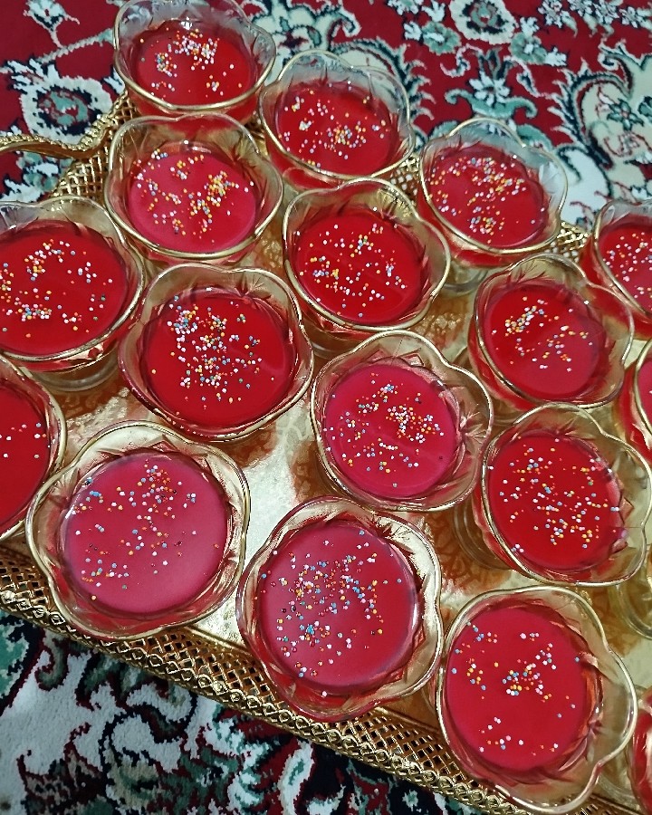 عکس دسر ژله با فرنی