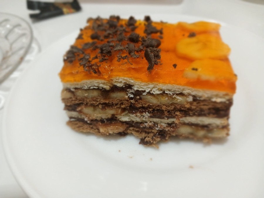 عکس کیک یخچالی شکلاتی