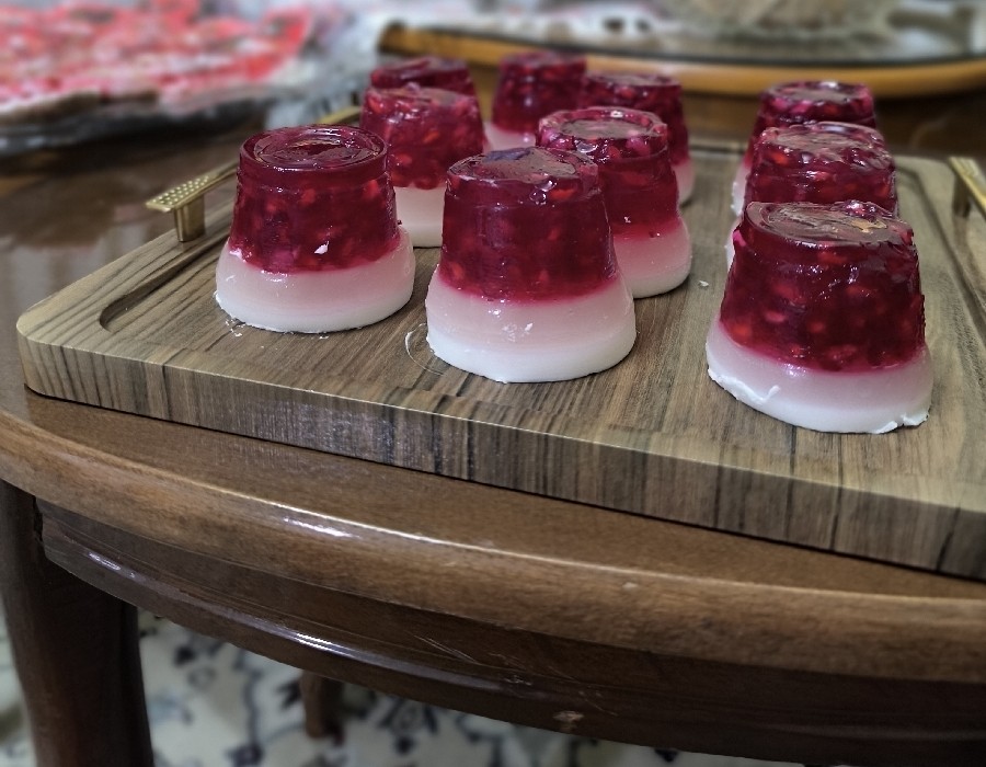 عکس ژله بستنی و انار 