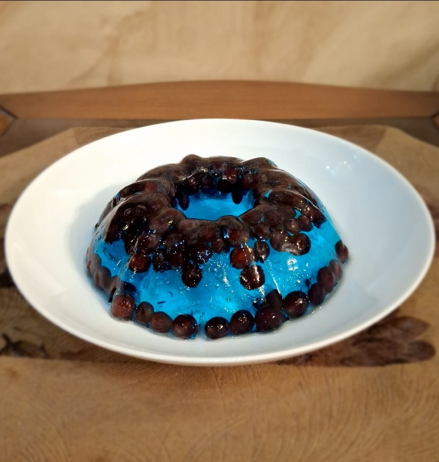 عکس انگور با ژله ی بلوبری