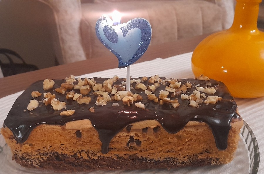 عکس کیک صبحانه با روکش گاناش