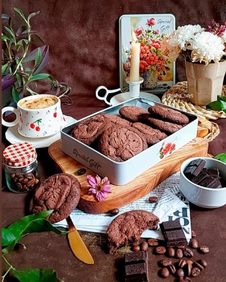 عکس کوکی ترکدار شکلاتی
